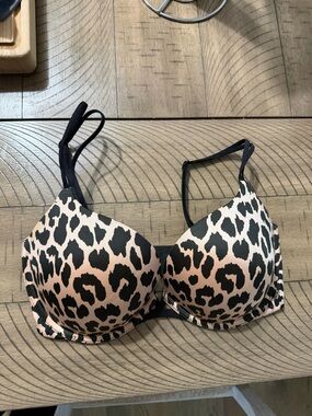 Victoria's Secret Leopard Print Very Sexy Push-Up Bra - Black & Nude